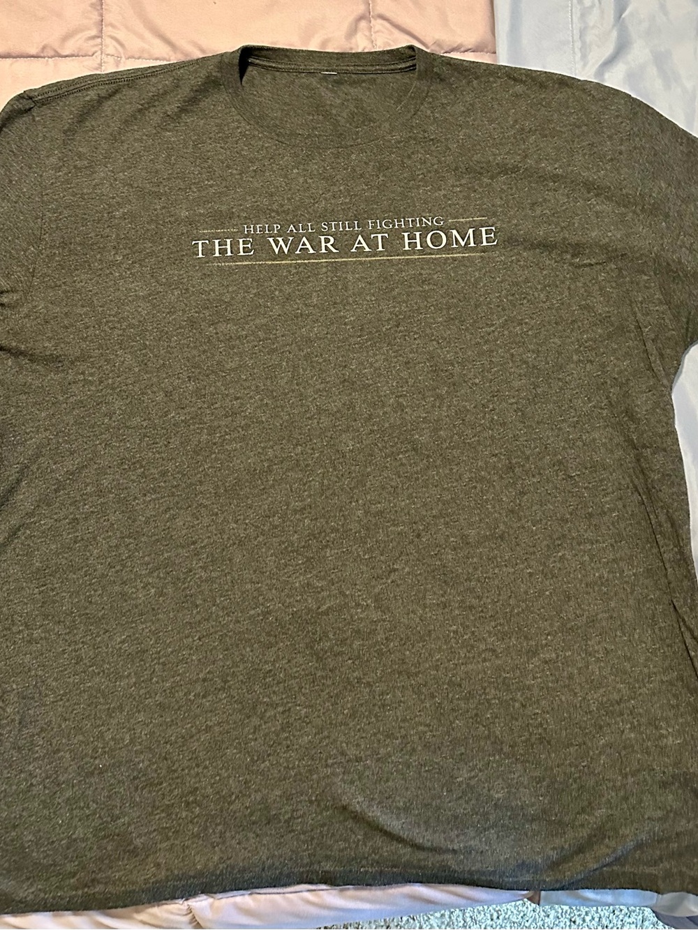 Next Level Apparel Blue Short Sleeve Tee "The War At Home"